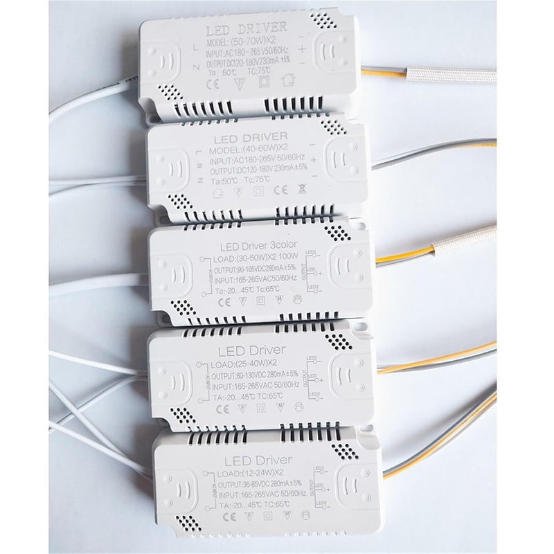 LED Driver 3 Color Adapter Non Isolating Transformer AC165 265V 8 24W 20 40W 30 50W 40 60W 50 70W 8 24W X2 - Image 5
